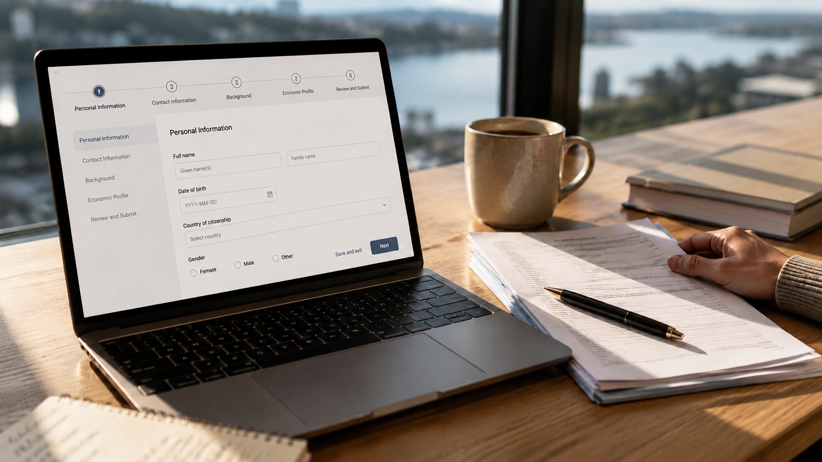 Reviewing an Express Entry application online