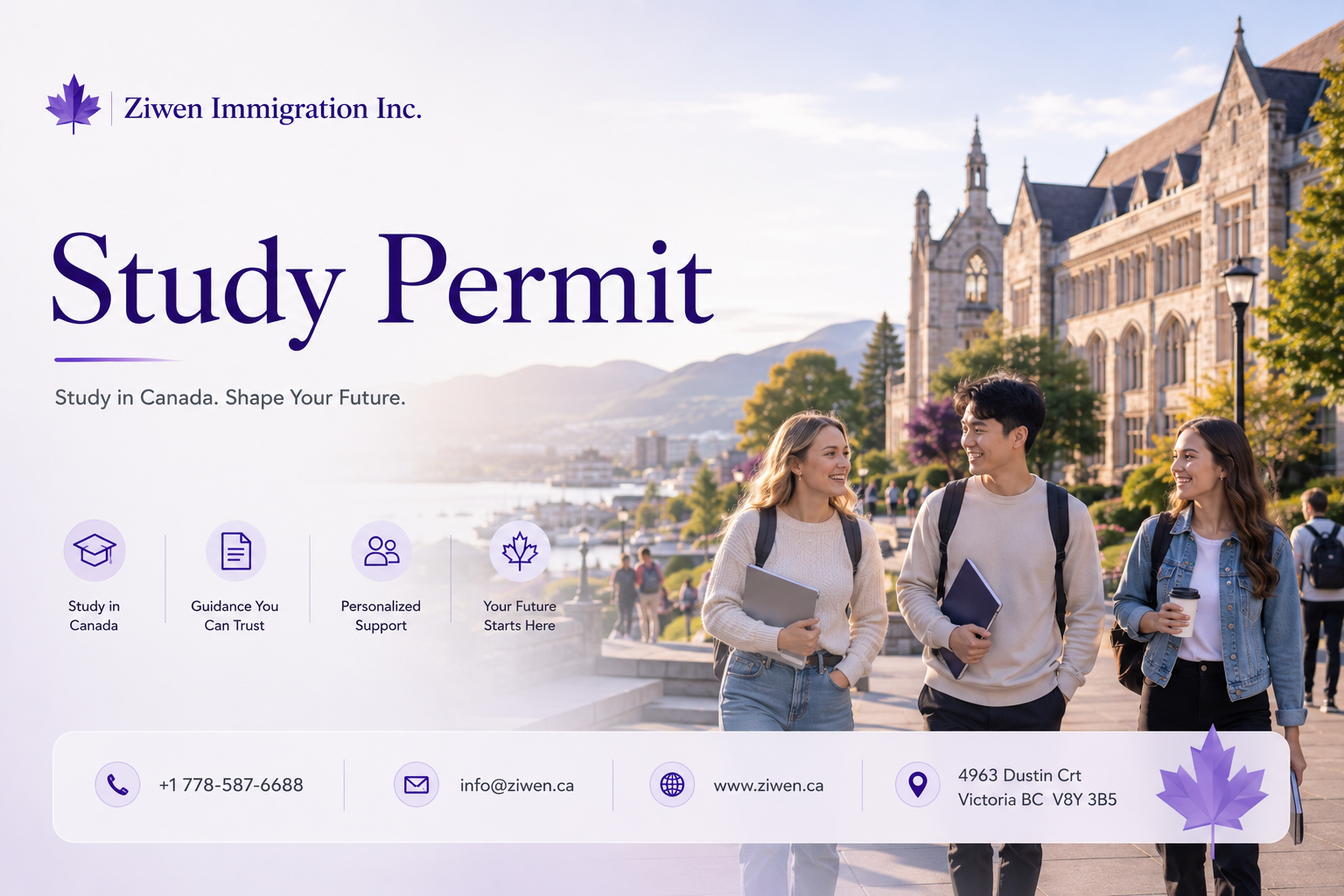 International students studying in Canada